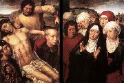 MEMLING, Hans, Diptych with the Deposition